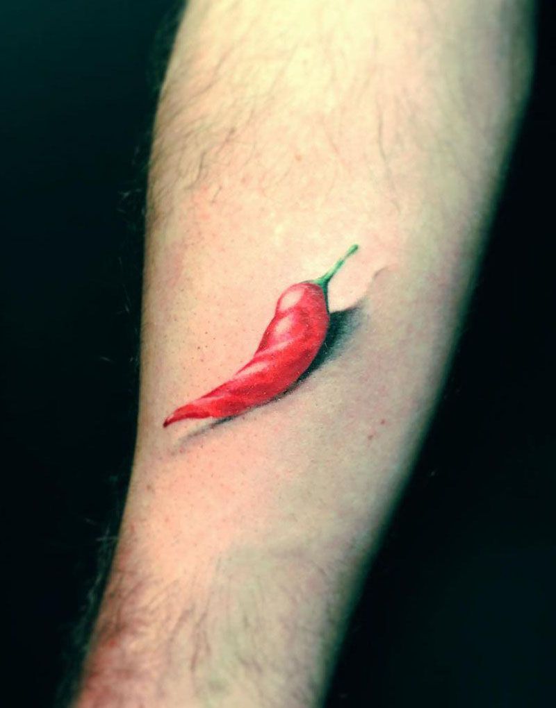 30 Pretty Chili Tattoos You Will Love