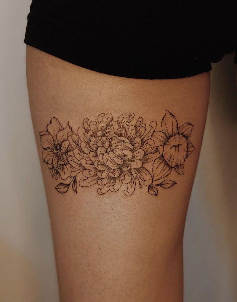 30 Pretty Chrysanthemum Tattoos Make You Charming