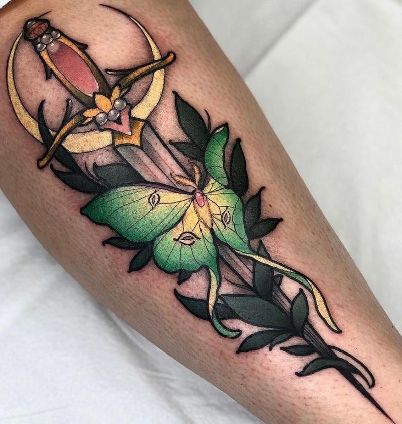 30 Pretty Luna Moth Tattoos to Inspire You