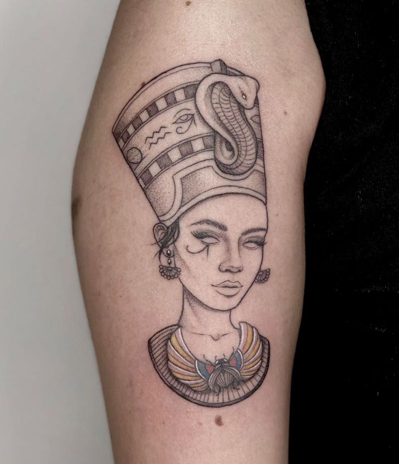 30 Pretty Nefertiti Tattoos You Will Love