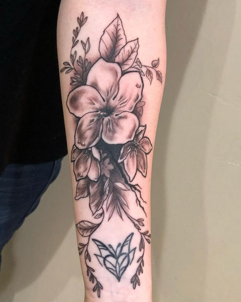 30 Pretty Oleander Tattoos Make You Attractive