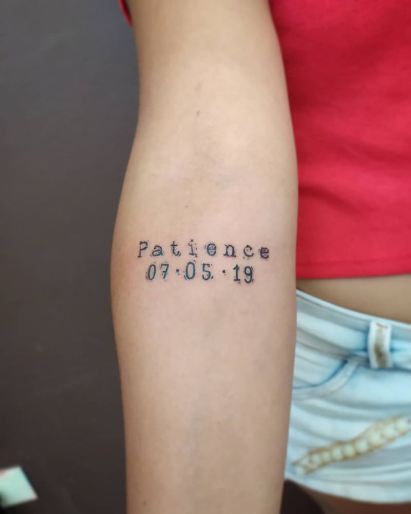 30 Pretty Patience Tattoos for Your Inspiration