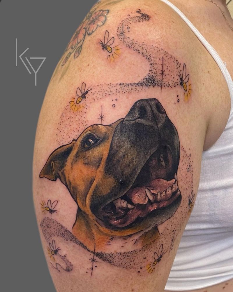 30 Cute Pitbull Tattoos You Must Try