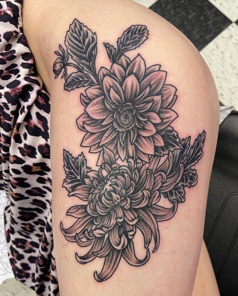 30 Pretty Chrysanthemum Tattoos Make You Charming