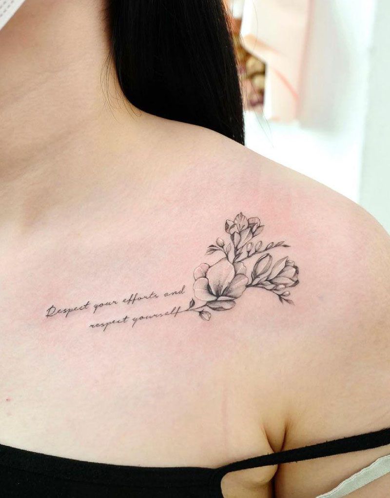 30 Pretty Freesia Tattoos You Must Love