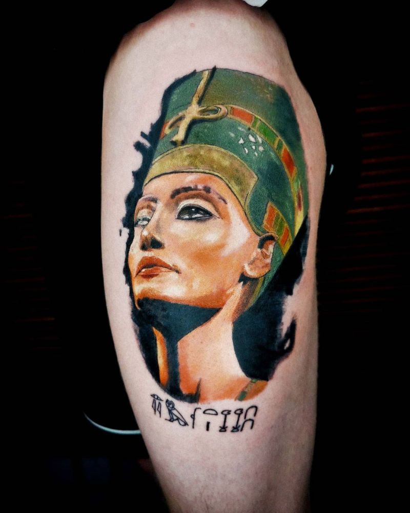 30 Pretty Nefertiti Tattoos You Will Love