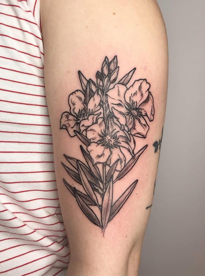 30 Pretty Oleander Tattoos Make You Attractive