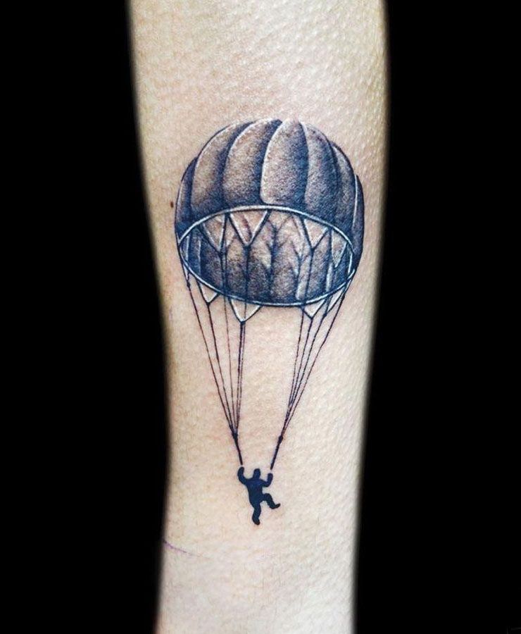 30 Unique Parachute Tattoos to Inspire You