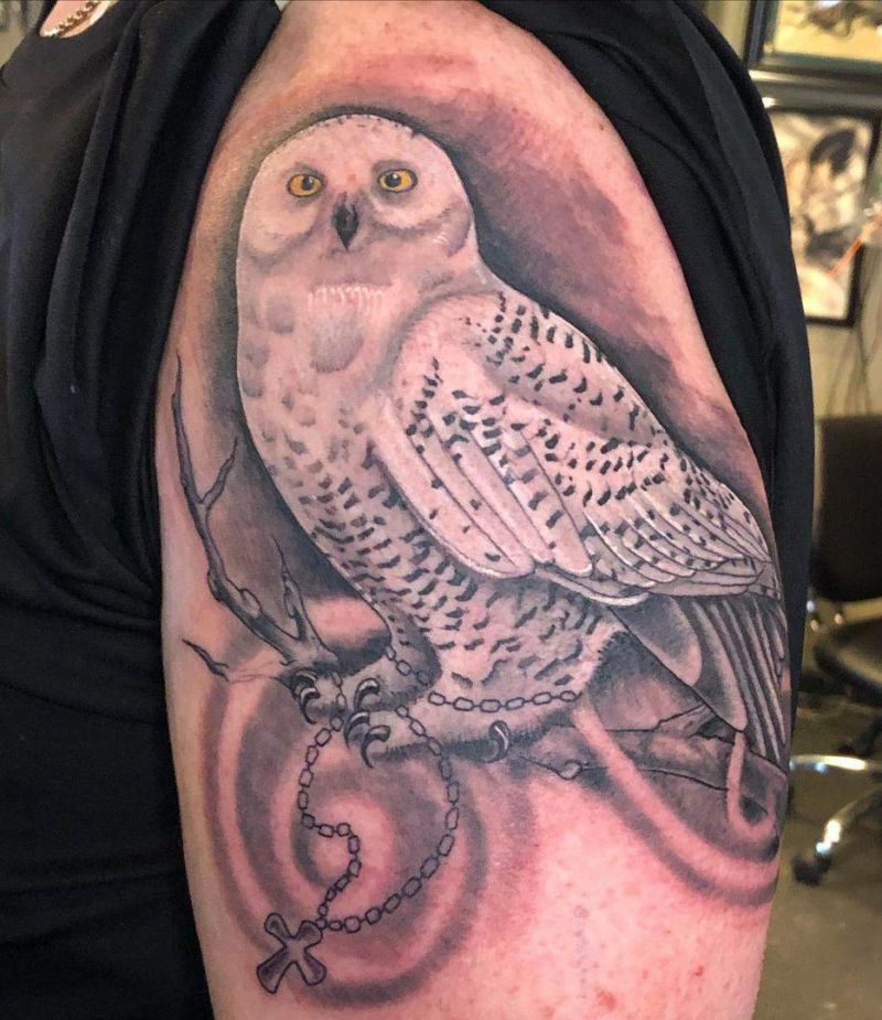 30 Pretty Snowy Owl Tattoos You Can Copy