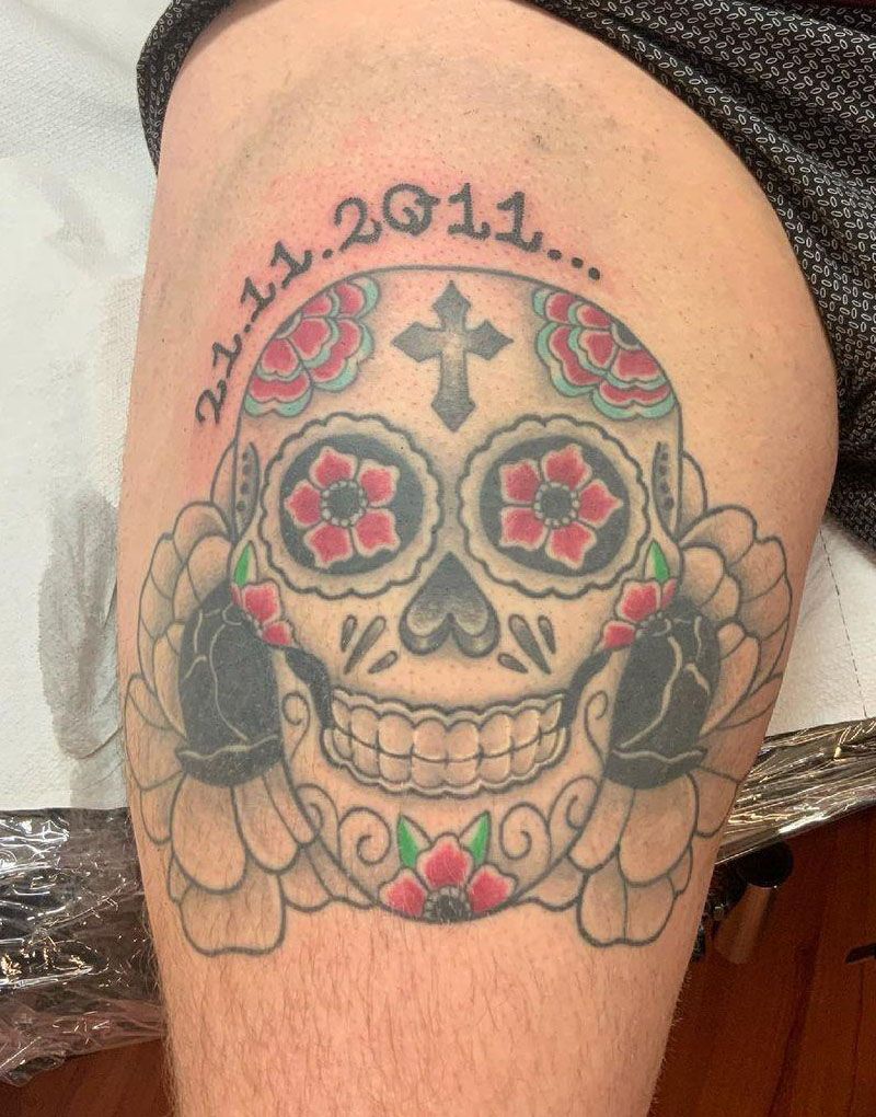 30 Pretty Sugar Skull Tattoos You Will Love