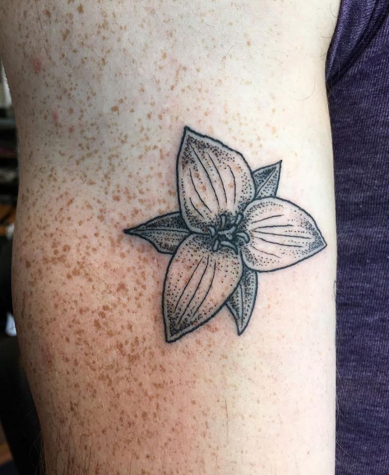 30 Pretty Trillium Tattoos You Can Copy