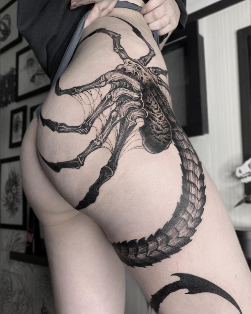 30 Unique Facehugger Tattoos for Your Inspiration