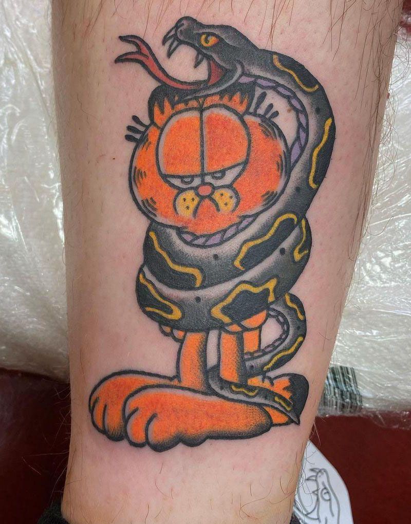 30 Cute Garfield Tattoos You Will Love