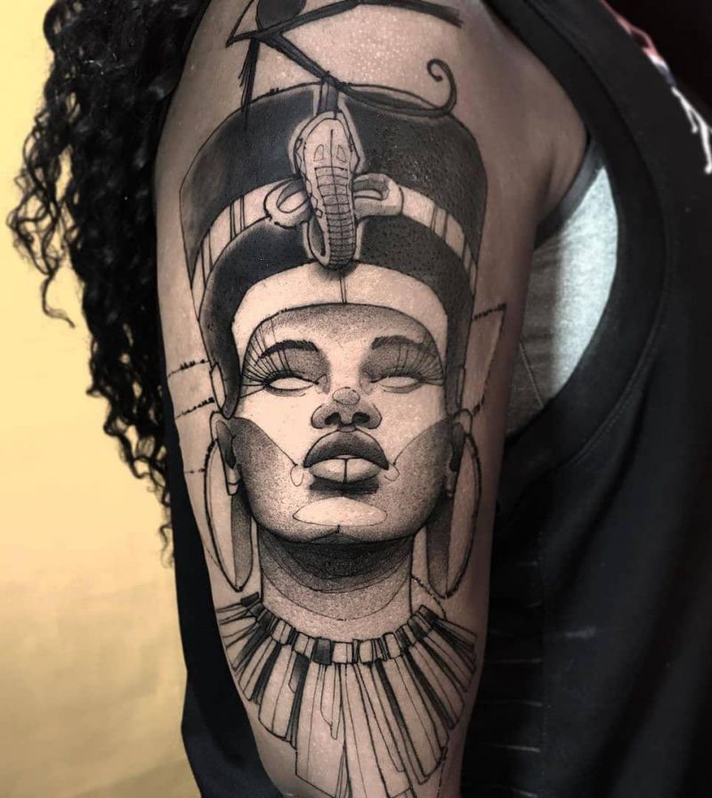 30 Pretty Nefertiti Tattoos You Will Love