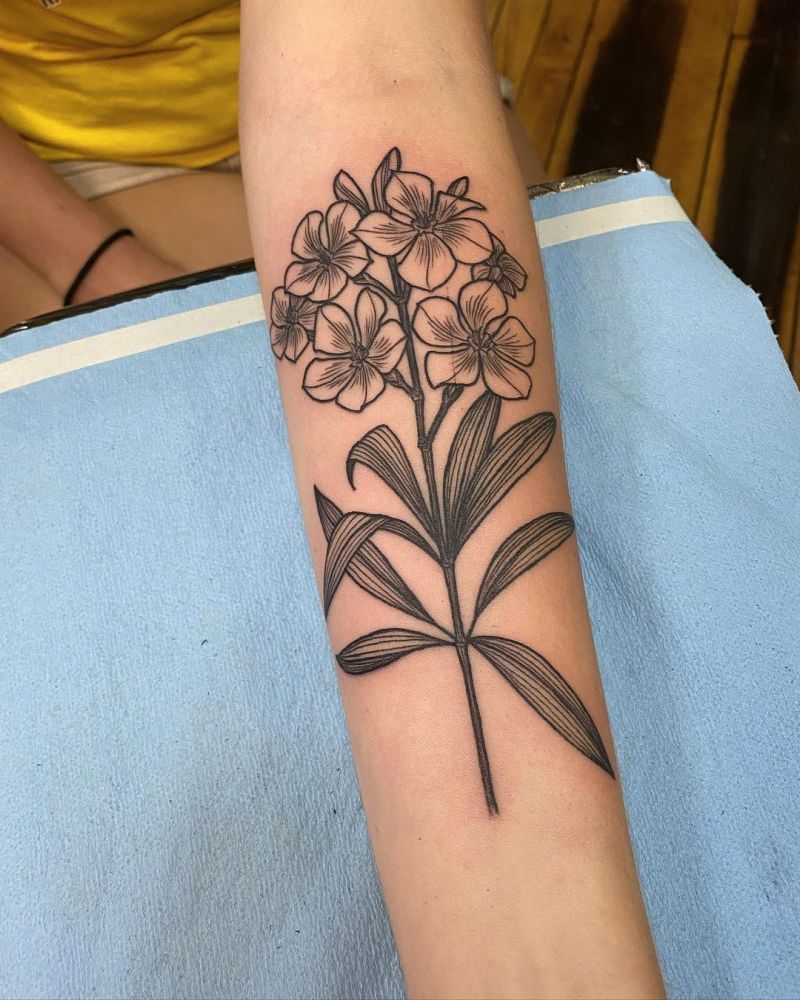 30 Pretty Oleander Tattoos Make You Attractive