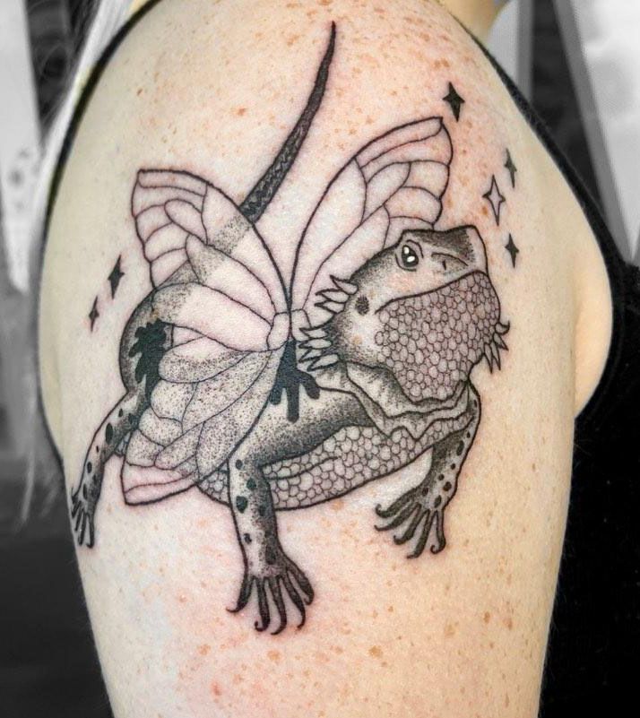 30 Pretty Bearded Dragon Tattoos Make You Charming