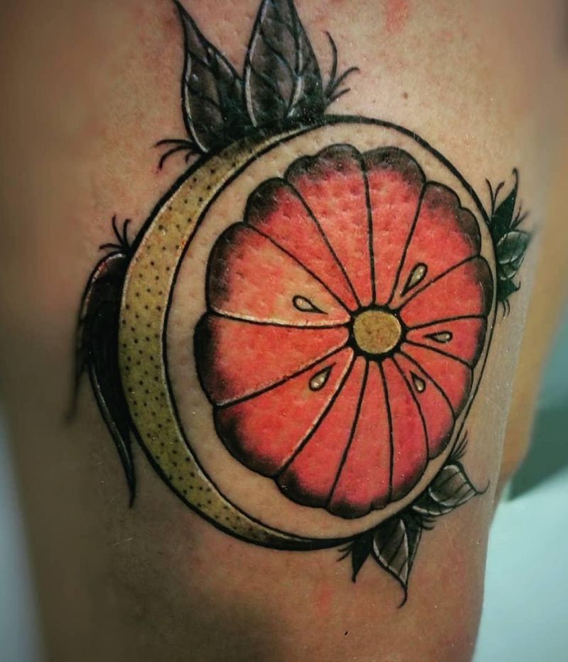 30 Pretty Grapefruit Tattoos for Your Inspiration