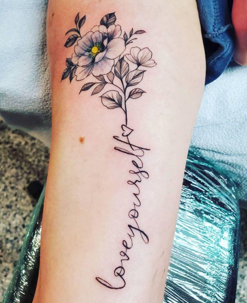 30 Pretty Love Yourself Tattoos You Must Try