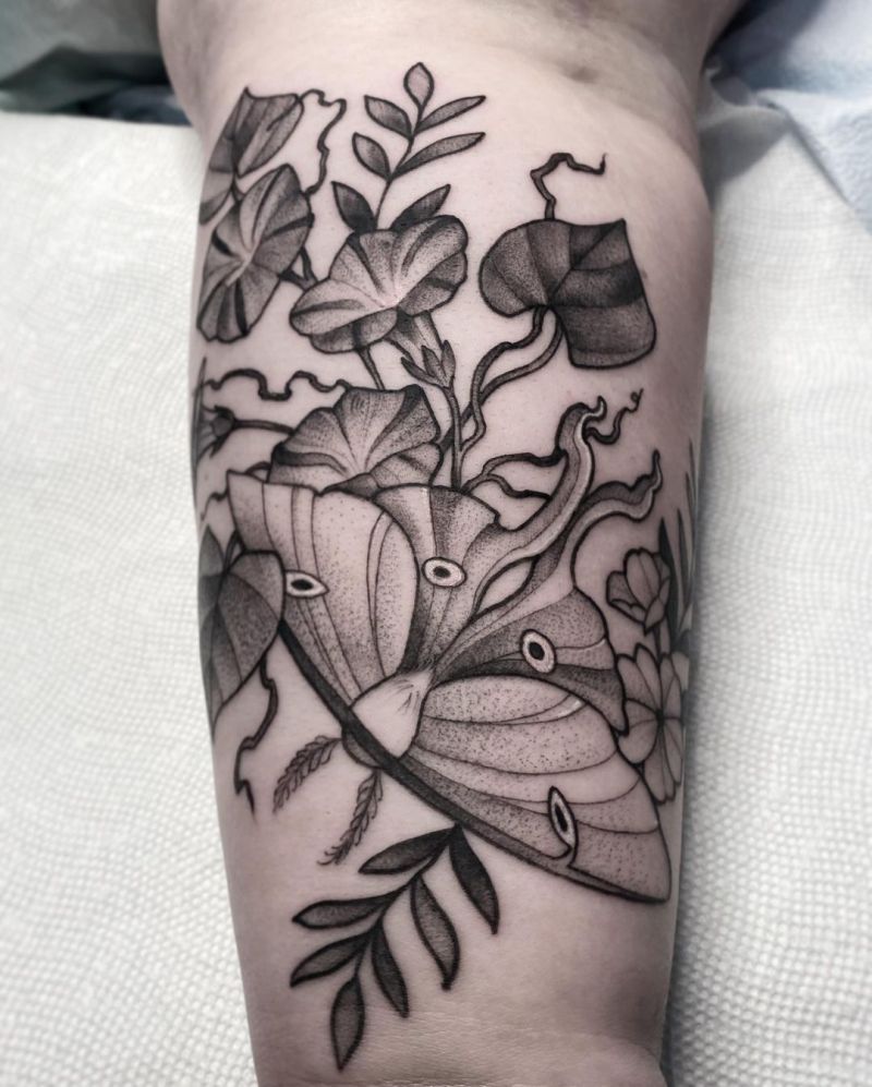 30 Pretty Luna Moth Tattoos to Inspire You