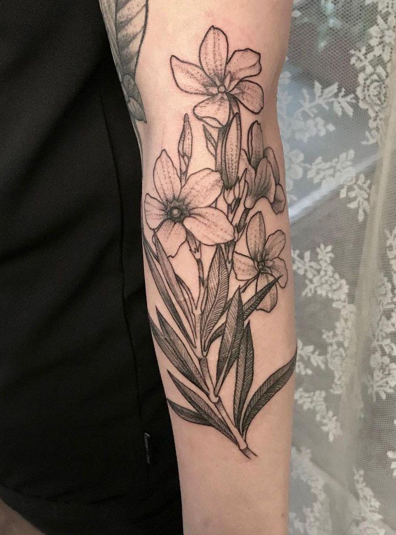 30 Pretty Oleander Tattoos Make You Attractive