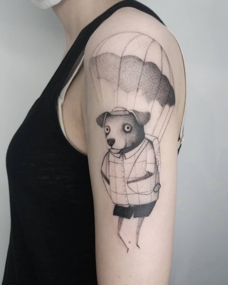 30 Unique Parachute Tattoos to Inspire You