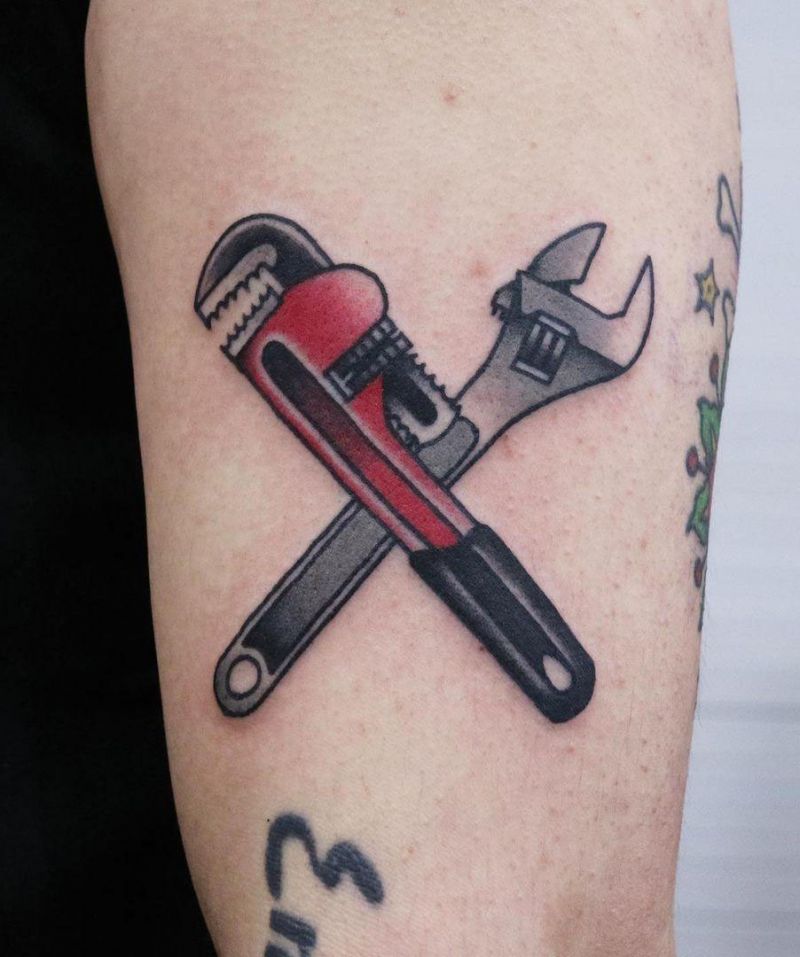 30 Pretty Wrench Tattoos You Must Love