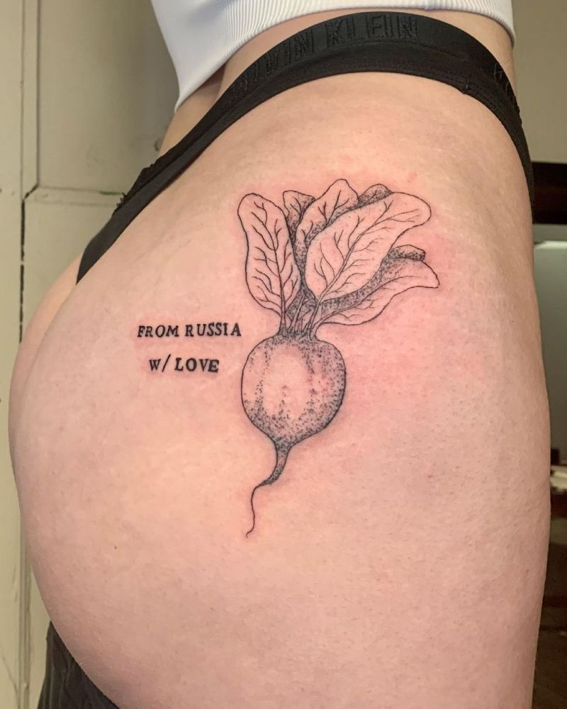 30 Pretty Beet Tattoos for Your Inspiration