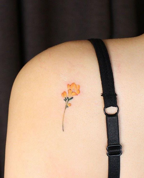 30 Pretty Freesia Tattoos You Must Love