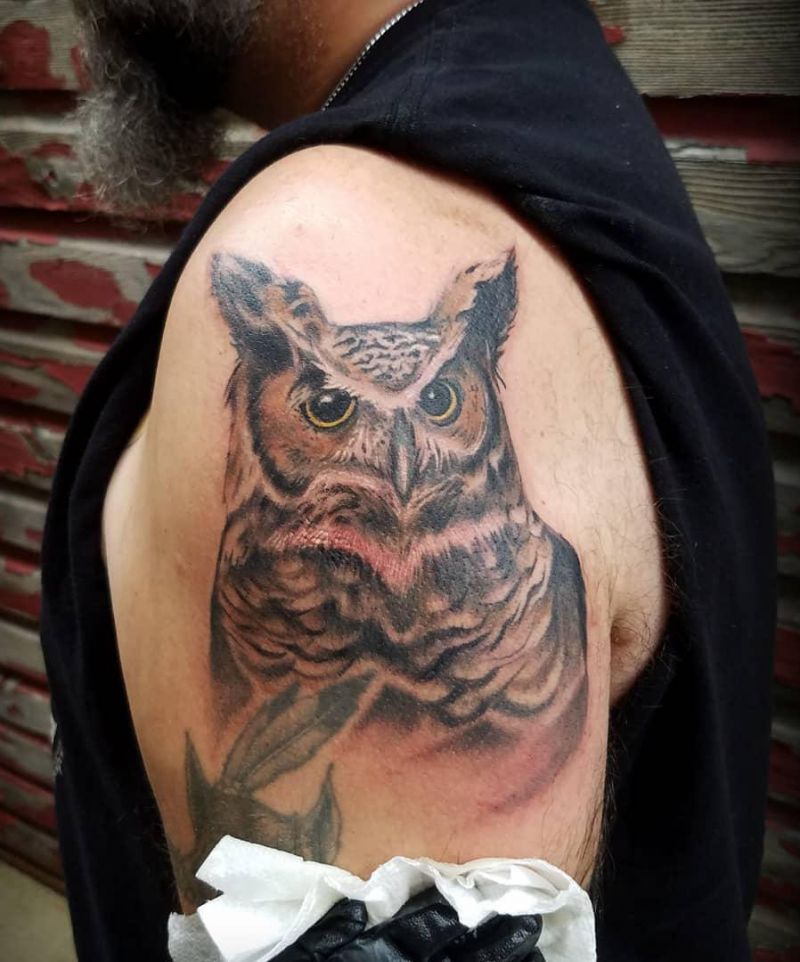 30 Gorgeous Great Horned Owl Tattoos You Must Try