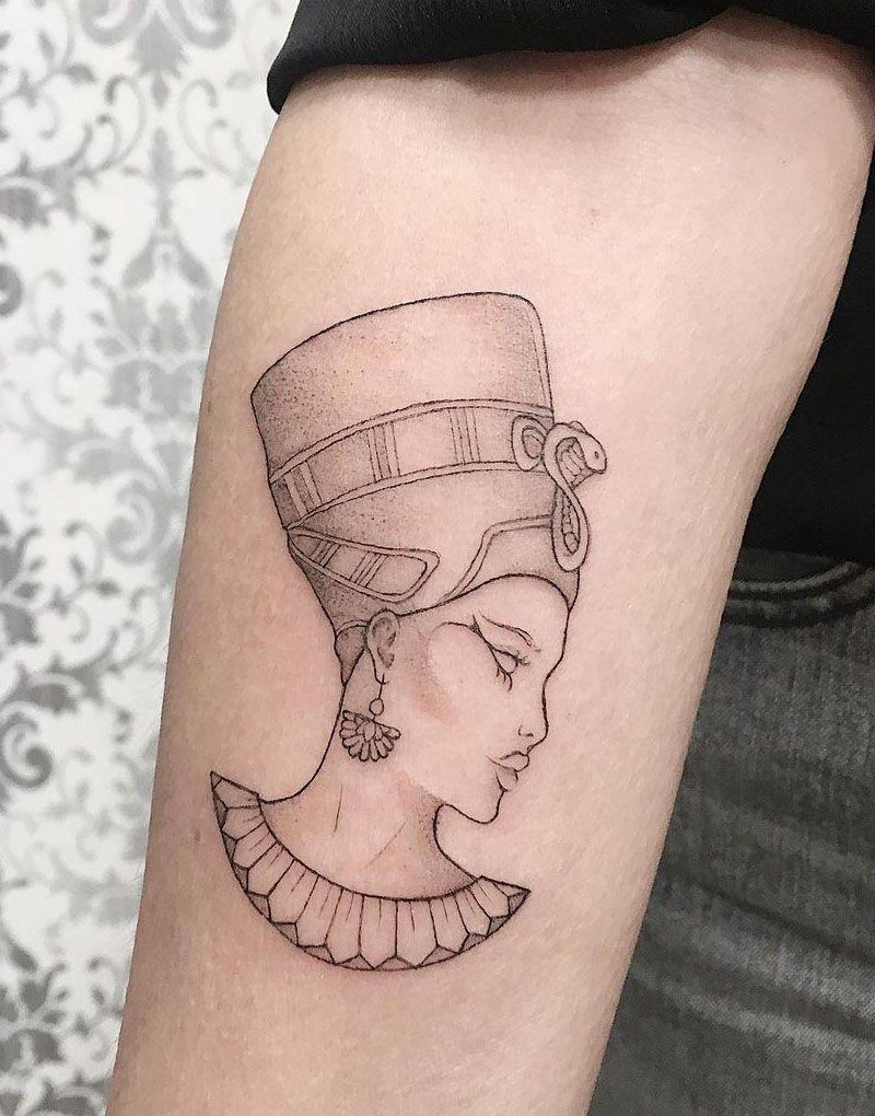 30 Pretty Nefertiti Tattoos You Will Love