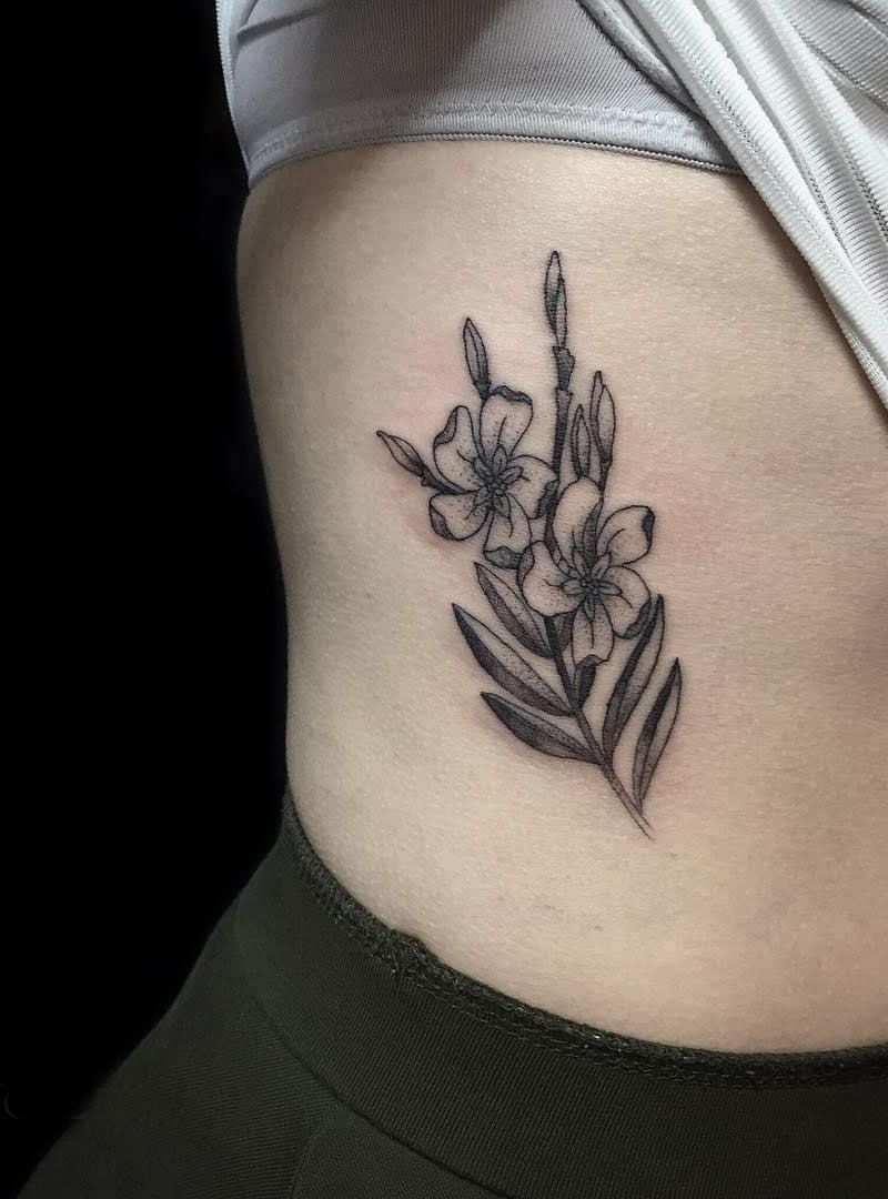 30 Pretty Oleander Tattoos Make You Attractive