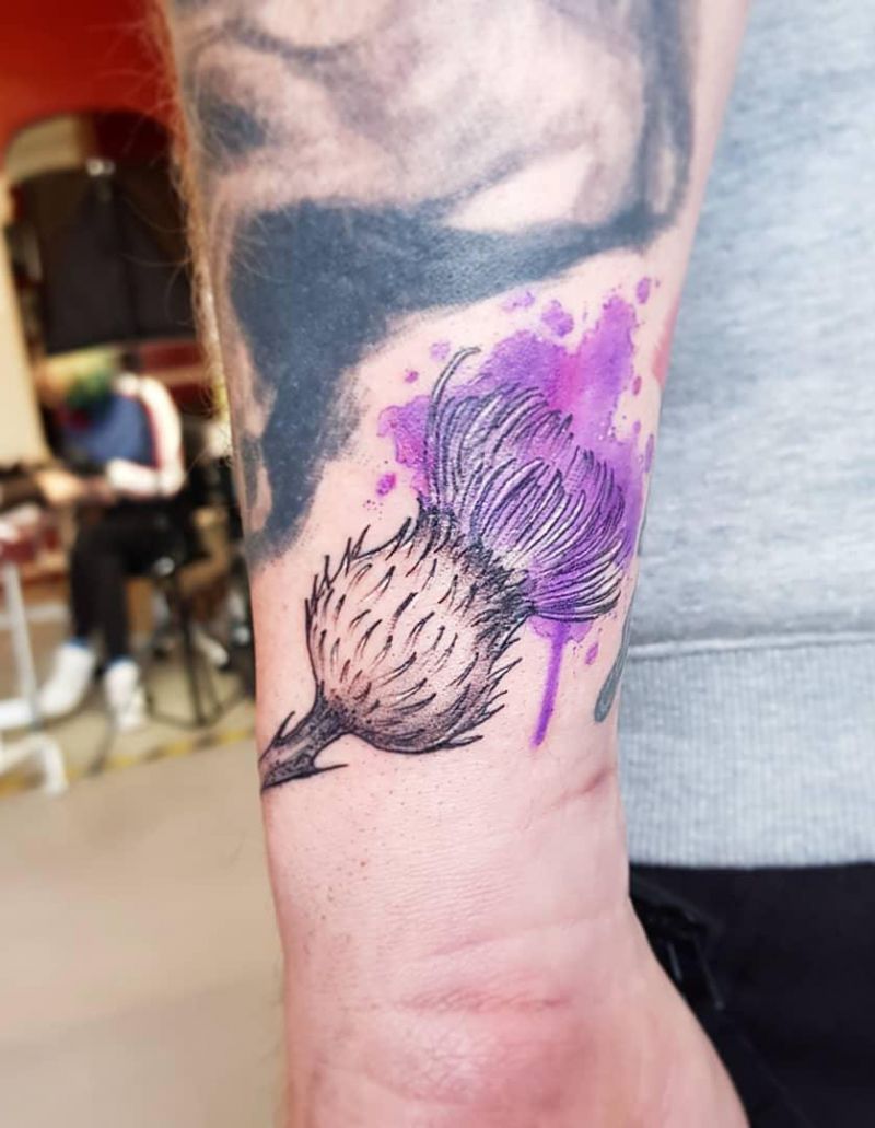 30 Pretty Thistle Tattoos Make You Attractive