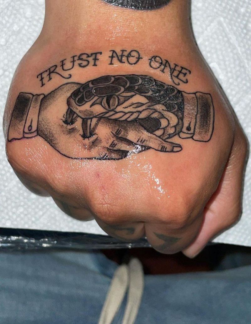 30 Pretty Trust No One Tattoos to Inspire You