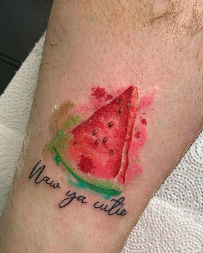 30 Pretty Watermelon Tattoos You Must Love