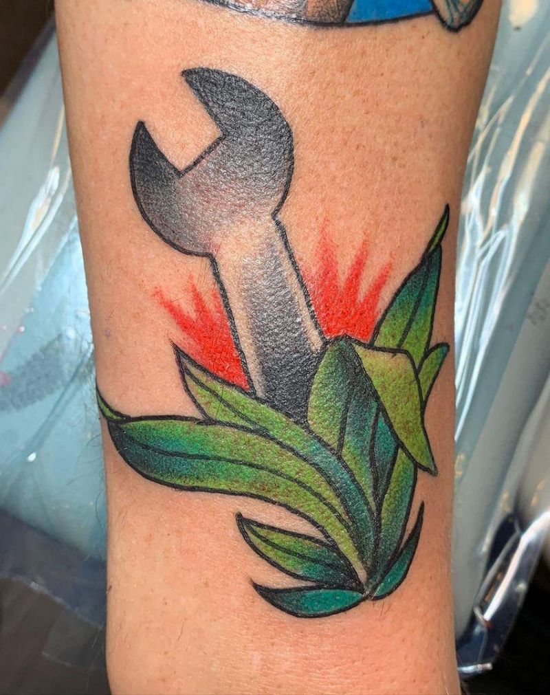 30 Pretty Wrench Tattoos You Must Love