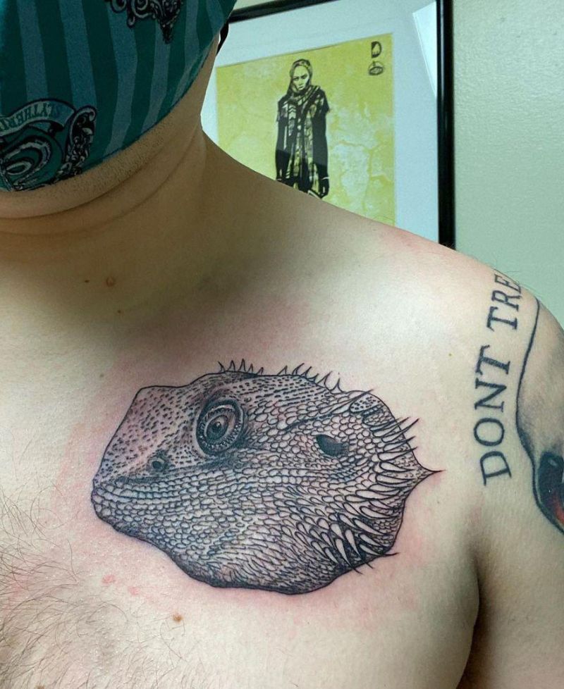 30 Pretty Bearded Dragon Tattoos Make You Charming