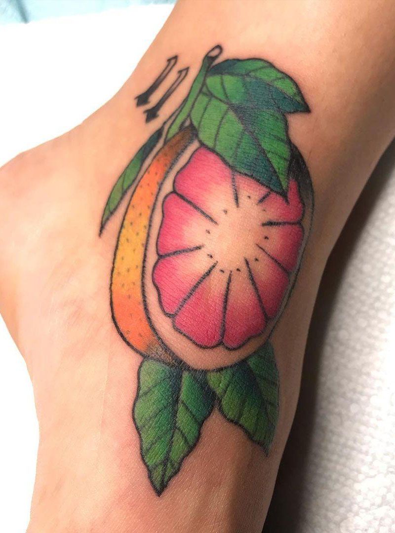 30 Pretty Grapefruit Tattoos for Your Inspiration