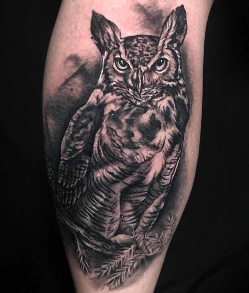 30 Gorgeous Great Horned Owl Tattoos You Must Try