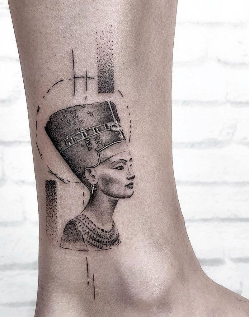 30 Pretty Nefertiti Tattoos You Will Love