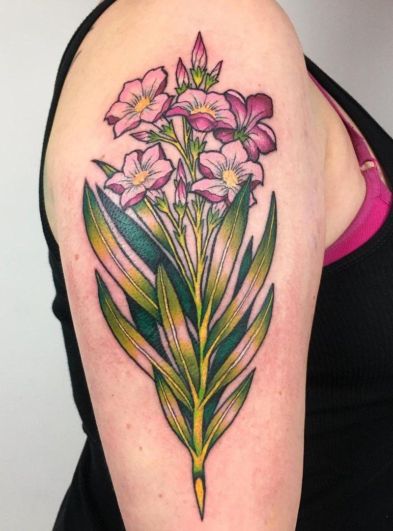 30 Pretty Oleander Tattoos Make You Attractive