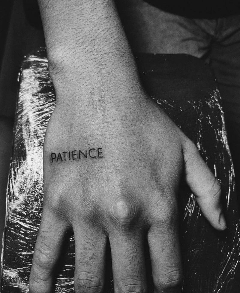 30 Pretty Patience Tattoos for Your Inspiration