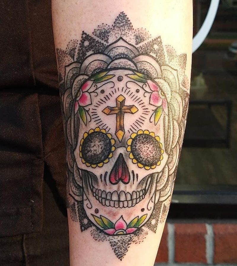 30 Pretty Sugar Skull Tattoos You Will Love