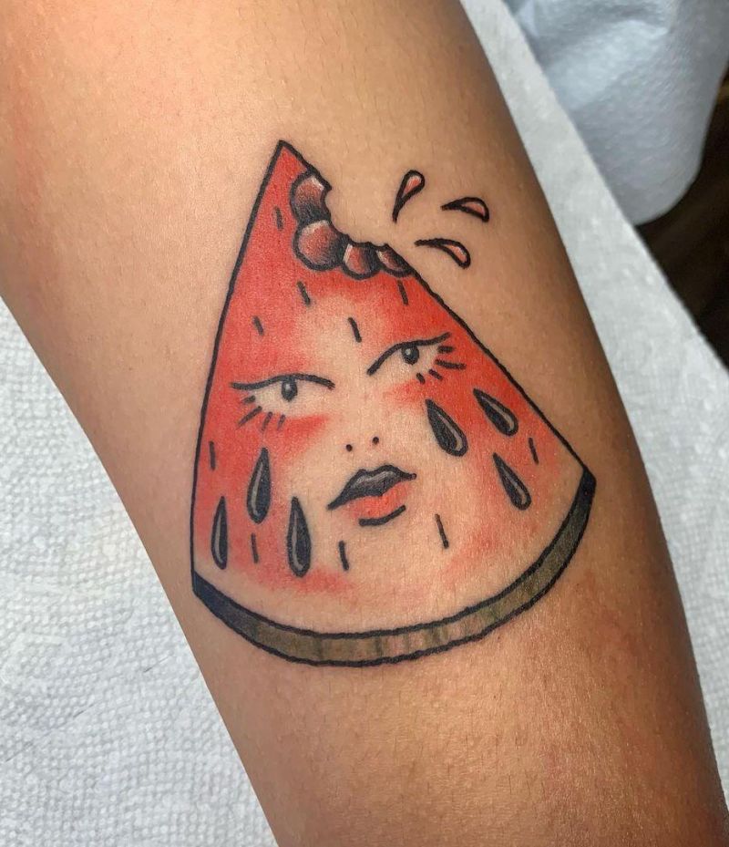 30 Pretty Watermelon Tattoos You Must Love