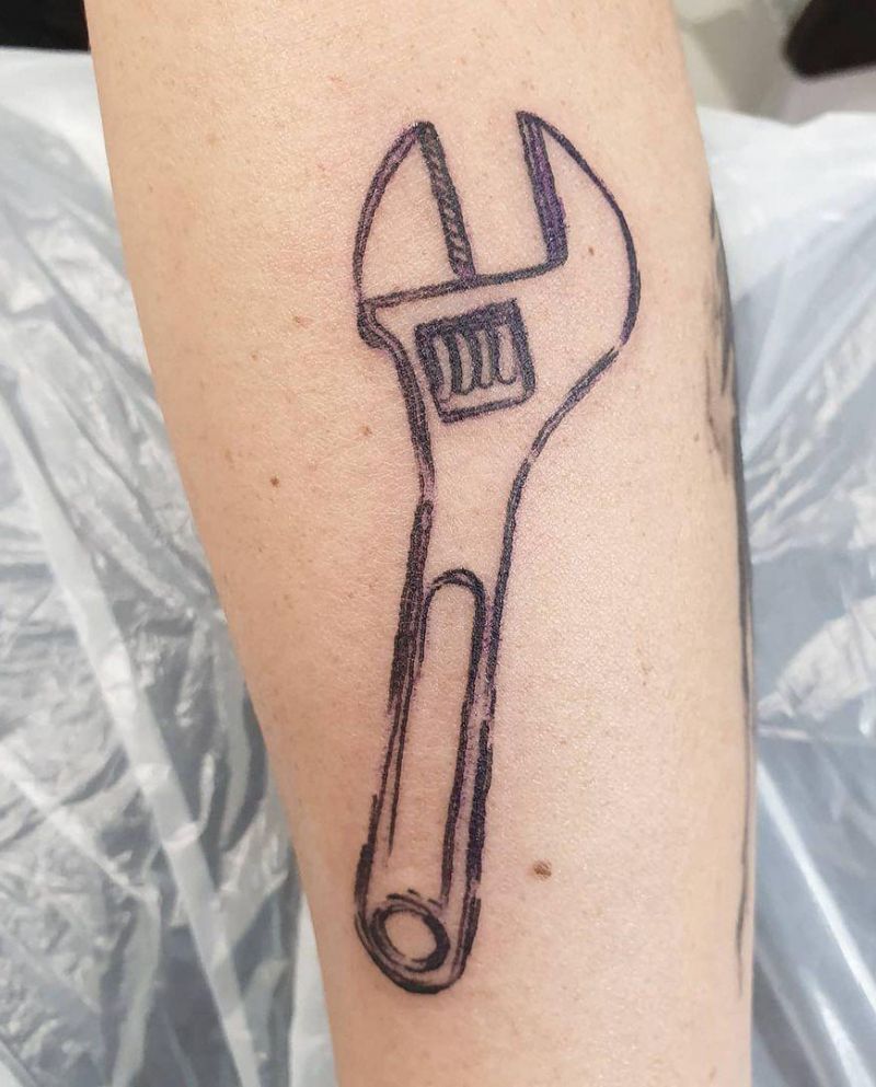 30 Pretty Wrench Tattoos You Must Love