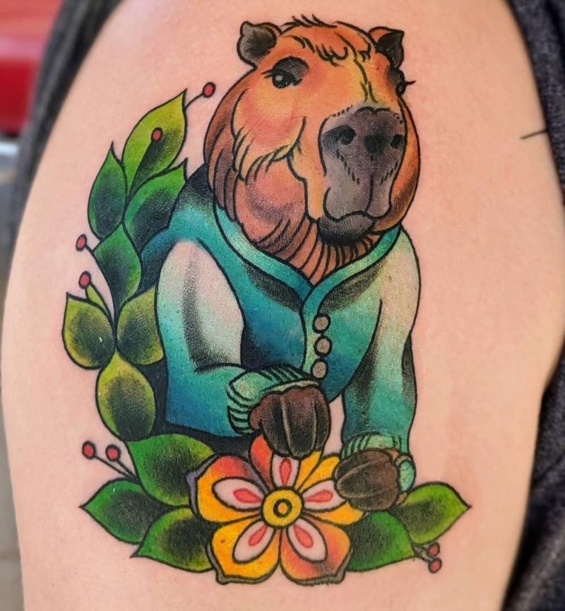30 Pretty Capybara Tattoos You Can Copy Style VP Page 6