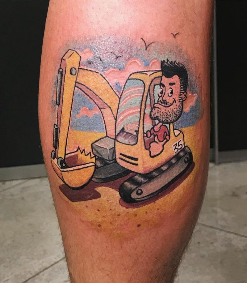 21 Elegant Excavator Tattoos to Inspire You