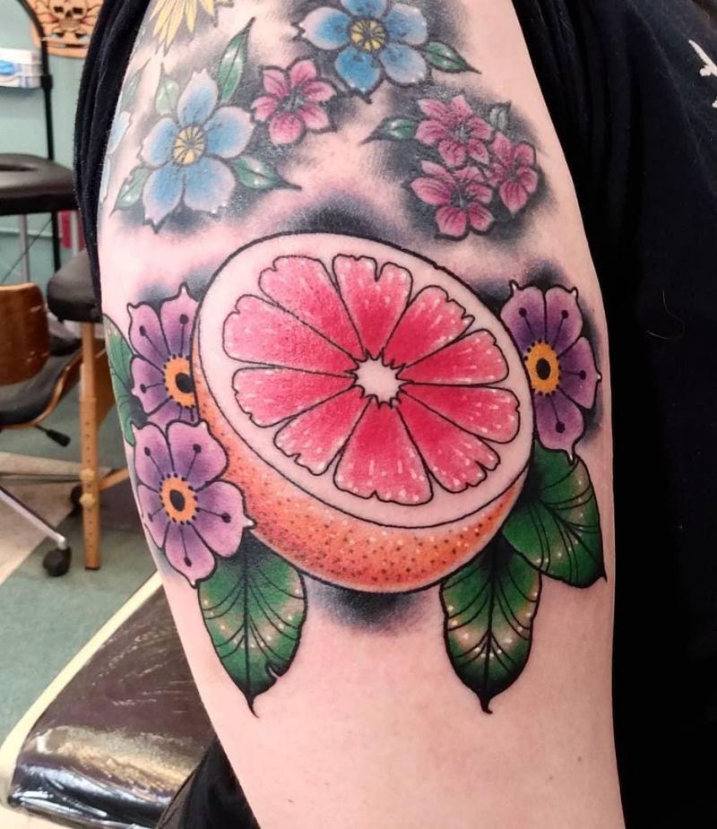 30 Pretty Grapefruit Tattoos for Your Inspiration