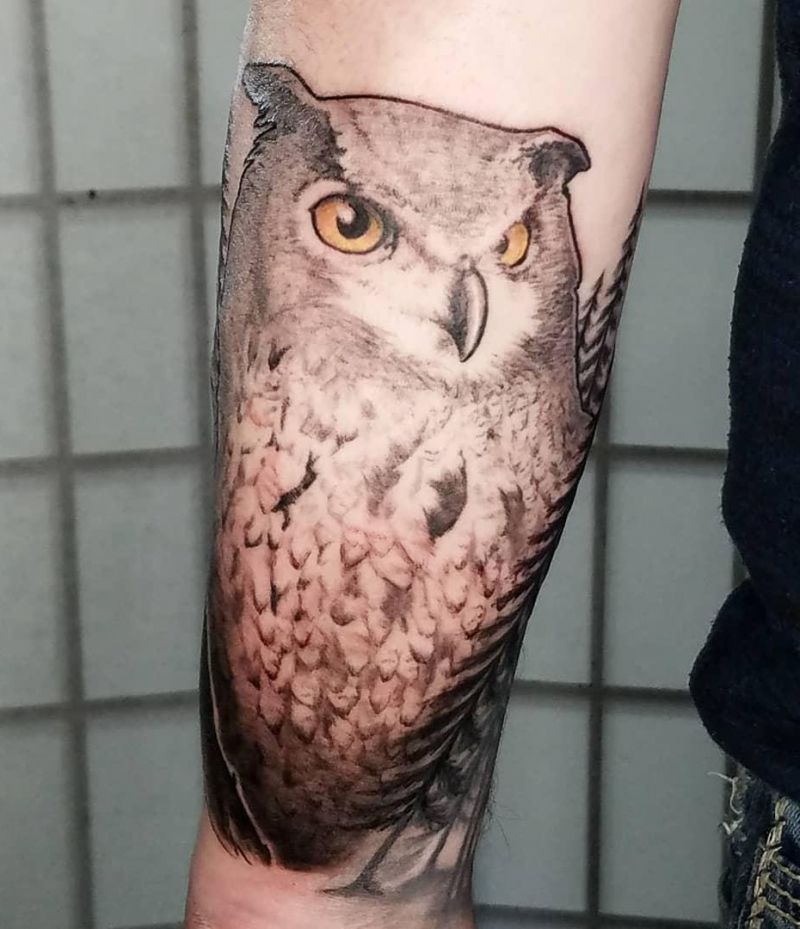 30 Gorgeous Great Horned Owl Tattoos You Must Try