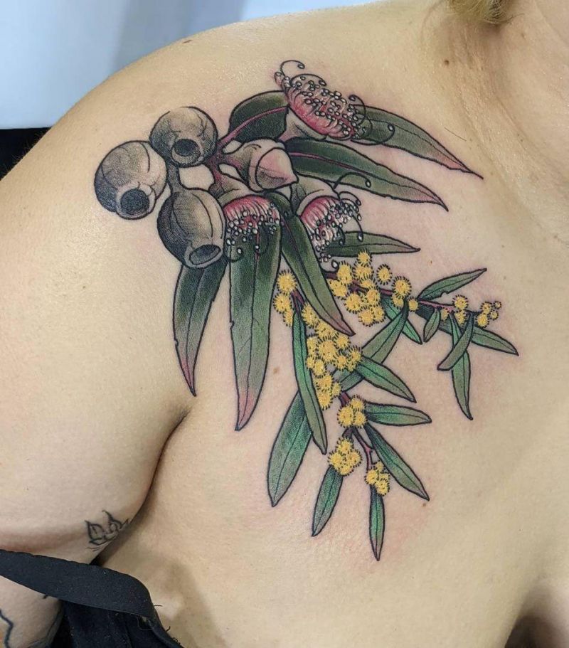 30 Pretty Gum Tree Tattoos You Will Love