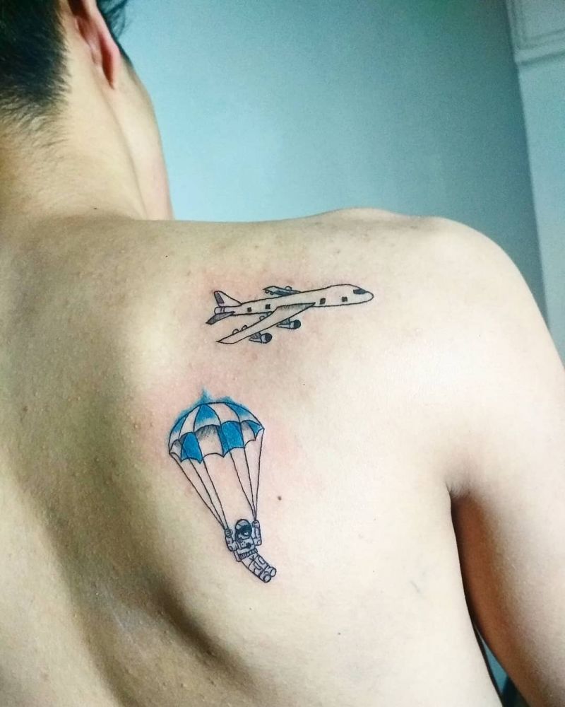 30 Unique Parachute Tattoos to Inspire You